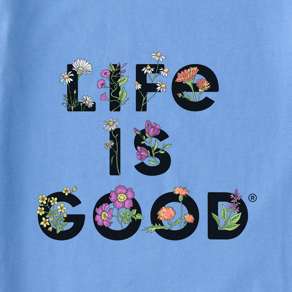 Life Is Good Kid's Hooded Crusher Long Sleeve Tee - LIG Floral - Kitty Hawk Kites Online Store