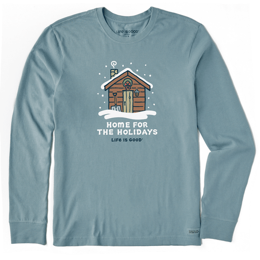 Life Is Good MEN'S HOLIDAY CABIN LONG SLEEVE CRUSHER TEE - Kitty Hawk Kites Online Store