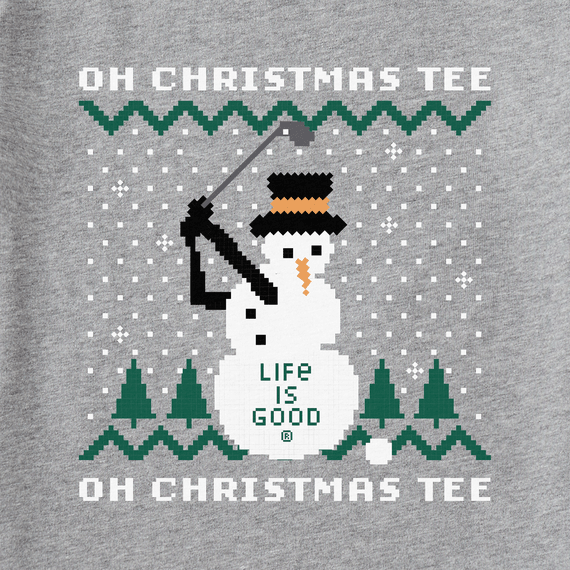 Life Is Good Men's Ugly Sweater Oh Christmas Tee Long Sleeve Crusher - Kitty Hawk Kites Online Store