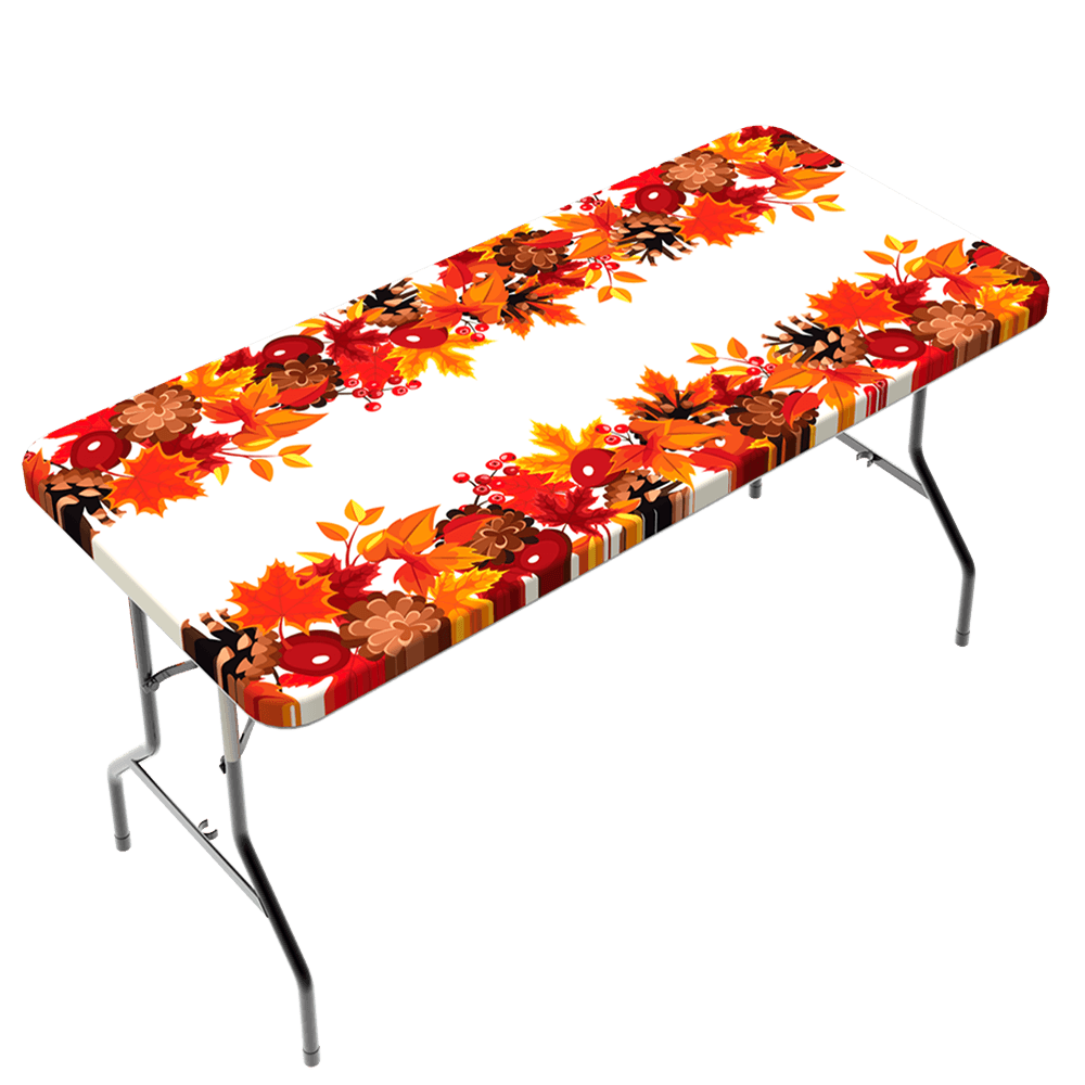 Fitted Polyester Table Cloth - Fall Design - Kitty Hawk Kites Online Store