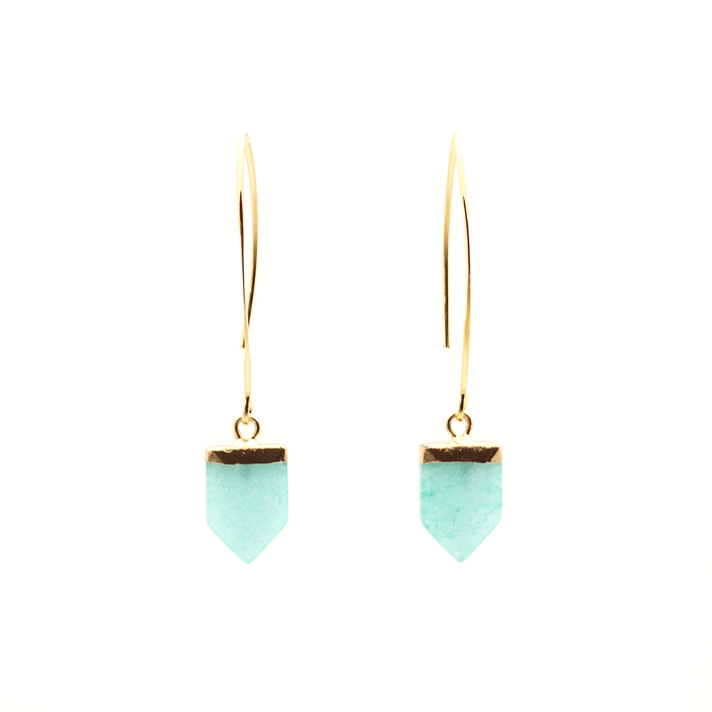 Salty Cali Swami Drop Amazonite Earrings - Kitty Hawk Kites Online Store