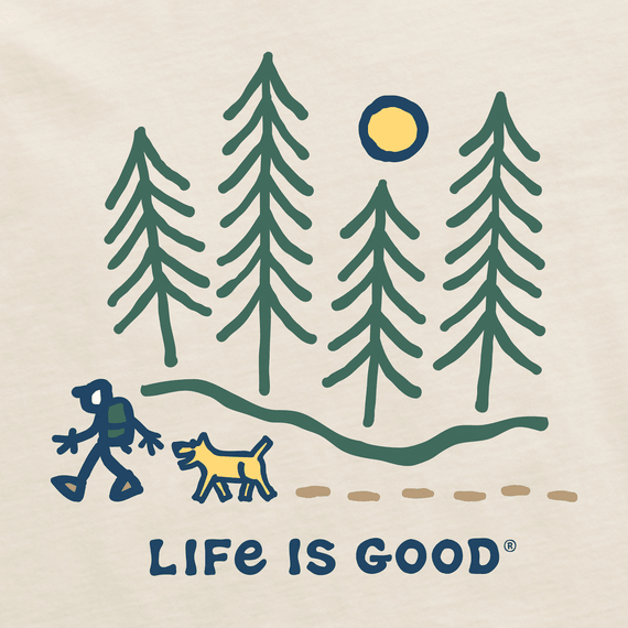 Life Is Good Women's Hiking Through The Woods Long Sleeve Crusher-Lite Vee - Kitty Hawk Kites Online Store