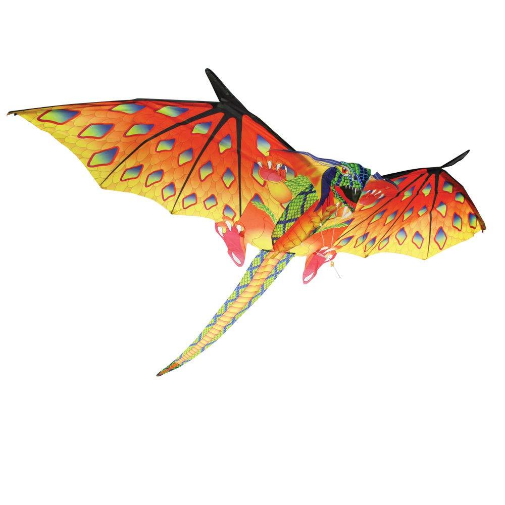 Brainstorm 76in 3D Dragon Yellow & Orange - Kitty Hawk Kites Online Store