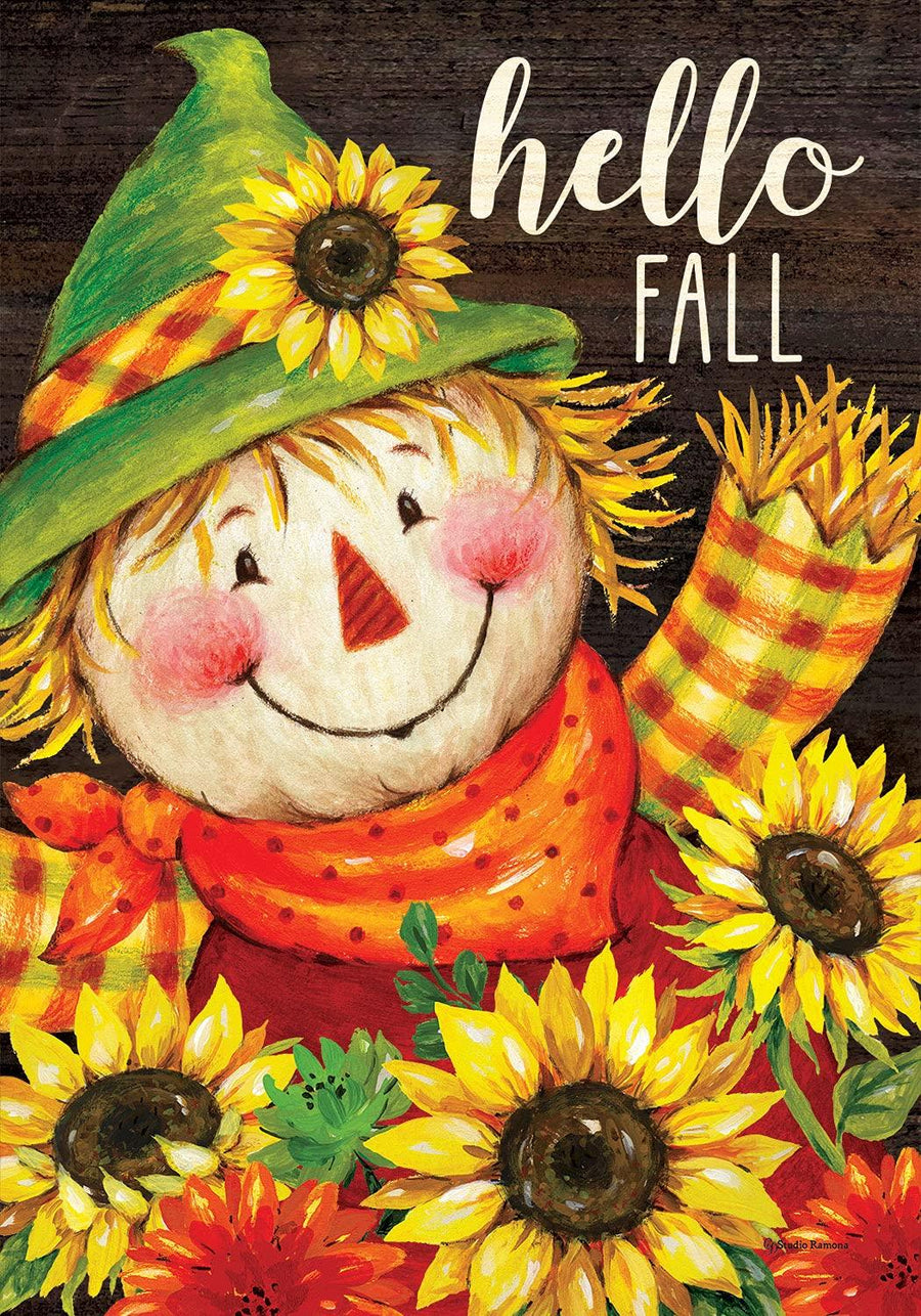 Sunflower Scarecrow Garden Flag - Kitty Hawk Kites Online Store