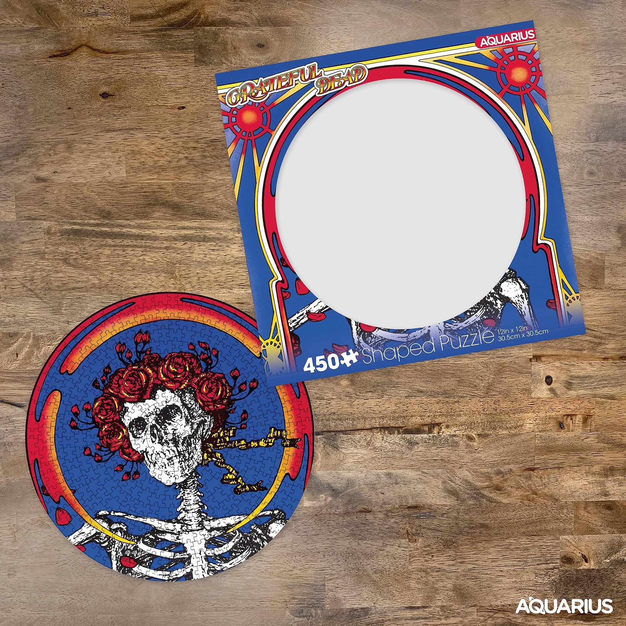 Grateful Dead Skull &amp; Roses Record Disc Puzzle - 450 Piece Jigsaw Puzzle - Kitty Hawk Kites Online Store