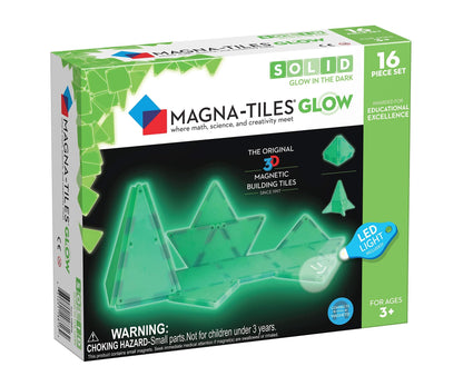 Magna Tiles Glow in The Dark Set (16 Pieces + LED Light Included) - Kitty Hawk Kites Online Store