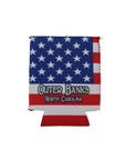 Outer Banks USA Flag Can Koozie