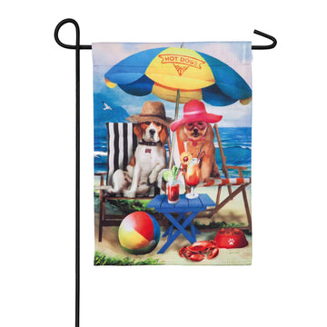 Hot Dogs On The Beach Garden Flag - Kitty Hawk Kites Online Store