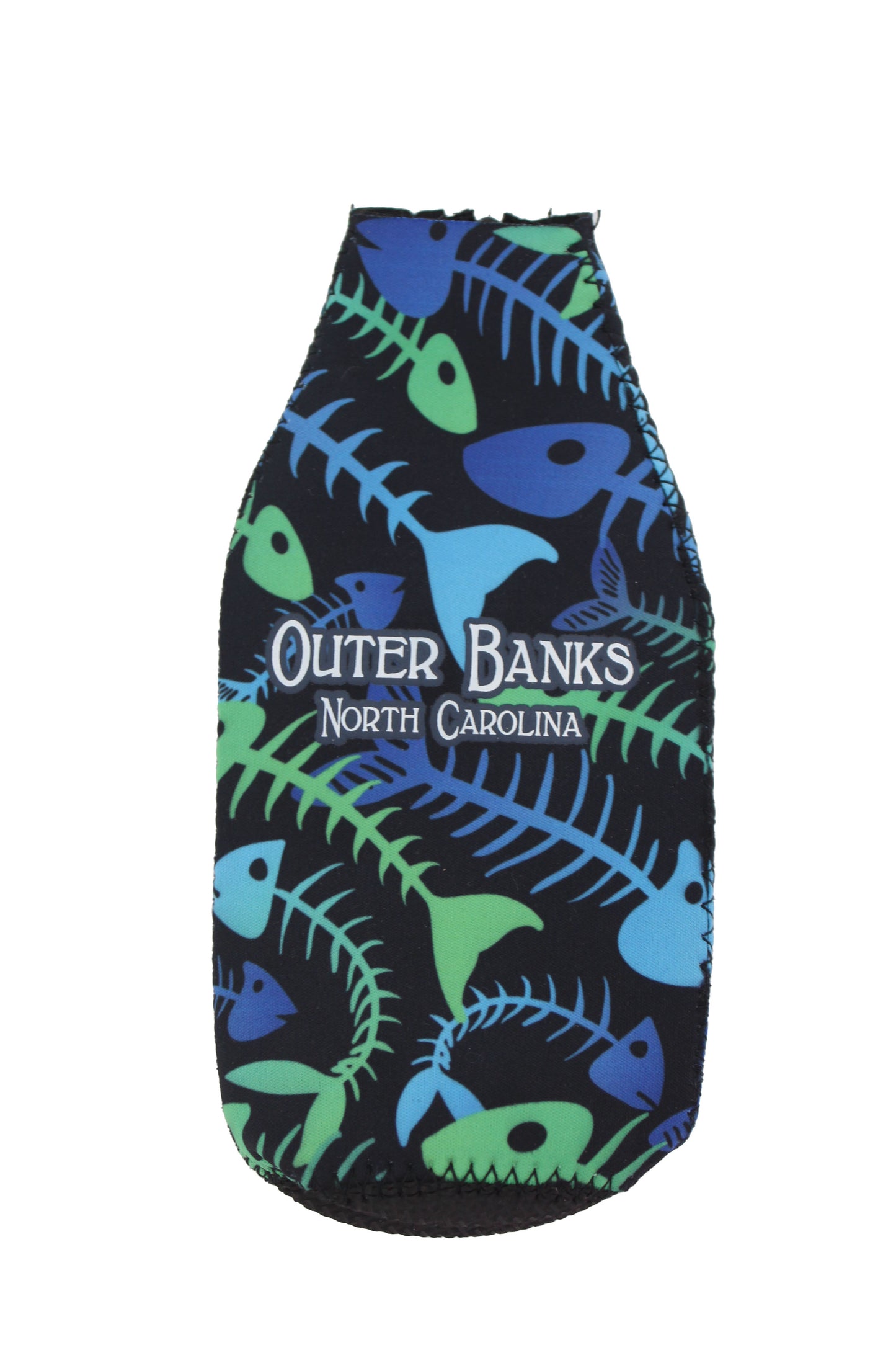 OBX NEON FISHBONE PARTY POPPER KOOZIE