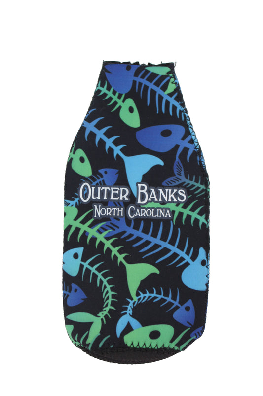 OBX NEON FISHBONE PARTY POPPER KOOZIE