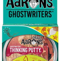 Crazy Aaron's Thinking Putty 4" Tin - GHOSTWRITERS Secret Scroll - Draw with Reactive Glow Charger - Never Drives Out