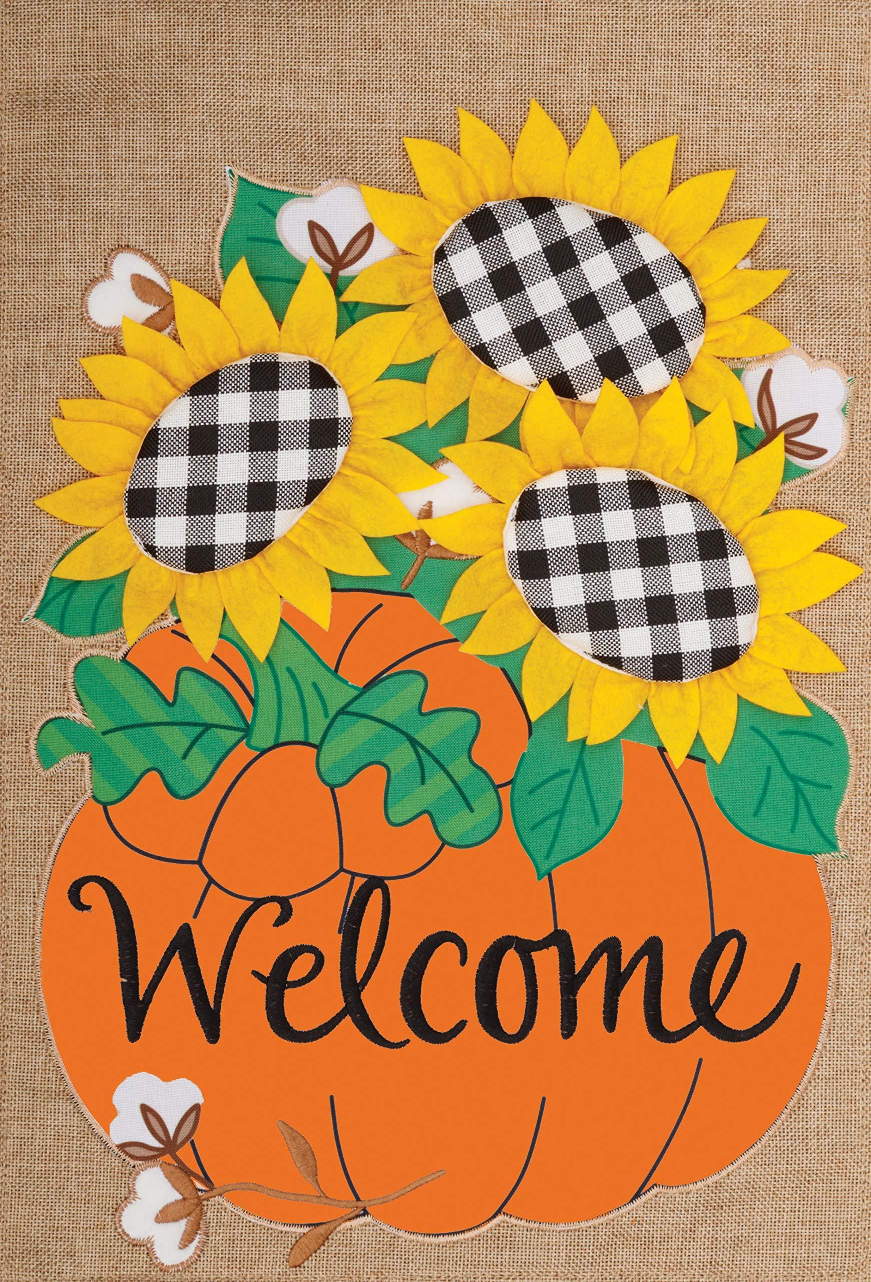 Gingham Sunflowers Garden Flag - Kitty Hawk Kites Online Store