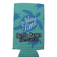 Outer Banks Island Time Turtle Koozie