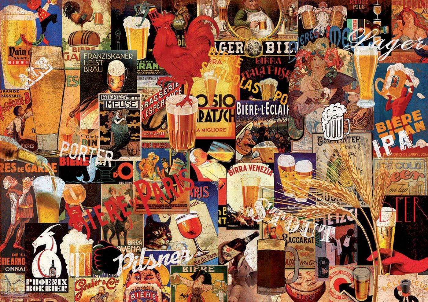 Vintage Beer Collage - 1000 Piece Puzzle - Kitty Hawk Kites Online Store