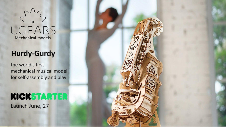 UGears 3D Mechanical Hurdy-Gurdy Musical Instrument Kit - Kitty Hawk Kites Online Store