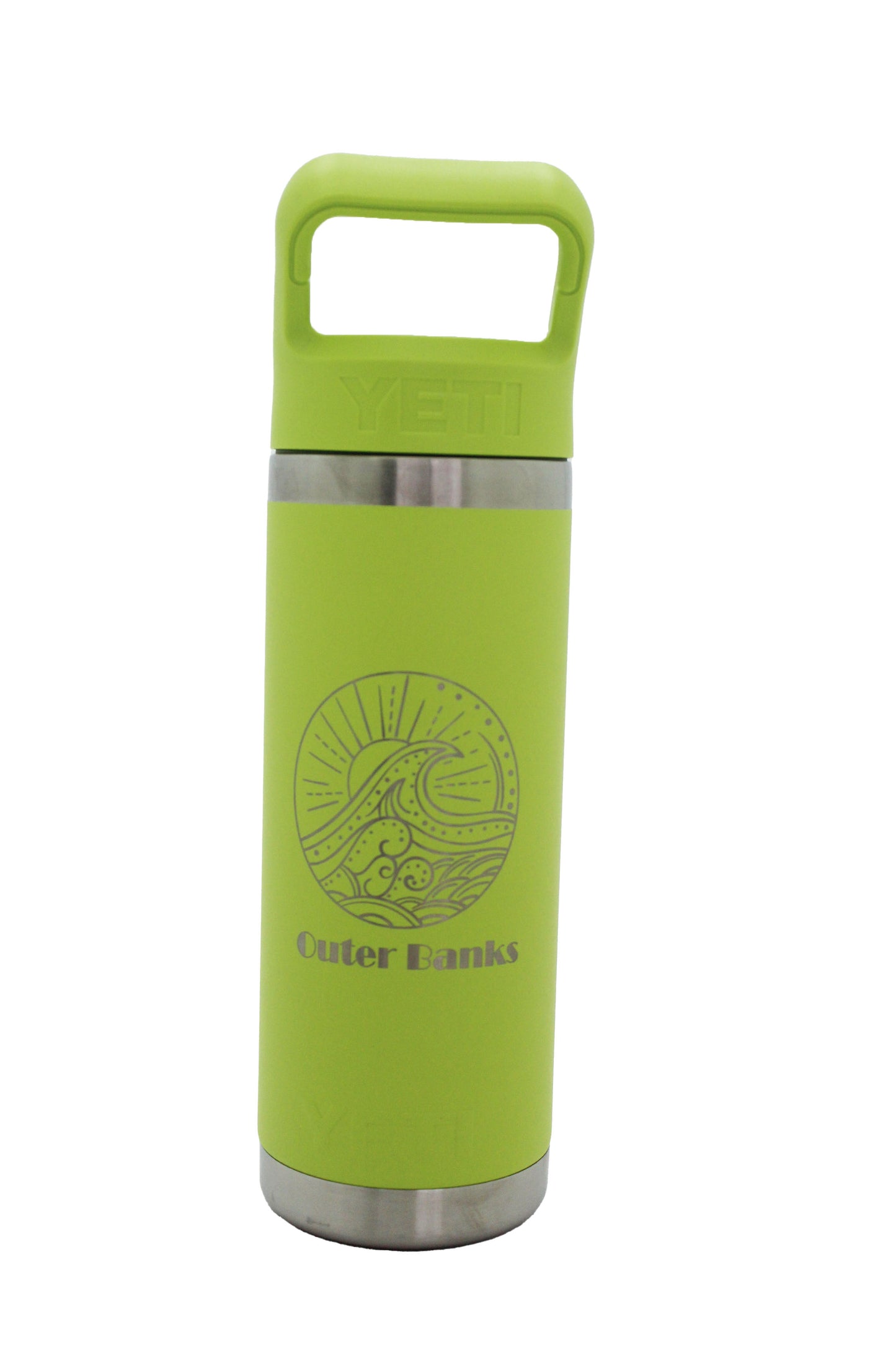 YETI RAMBLER® 18 OZ WATER BOTTLE WITH COLOR-MATCHED STRAW CAP - OBX ENGRAVED