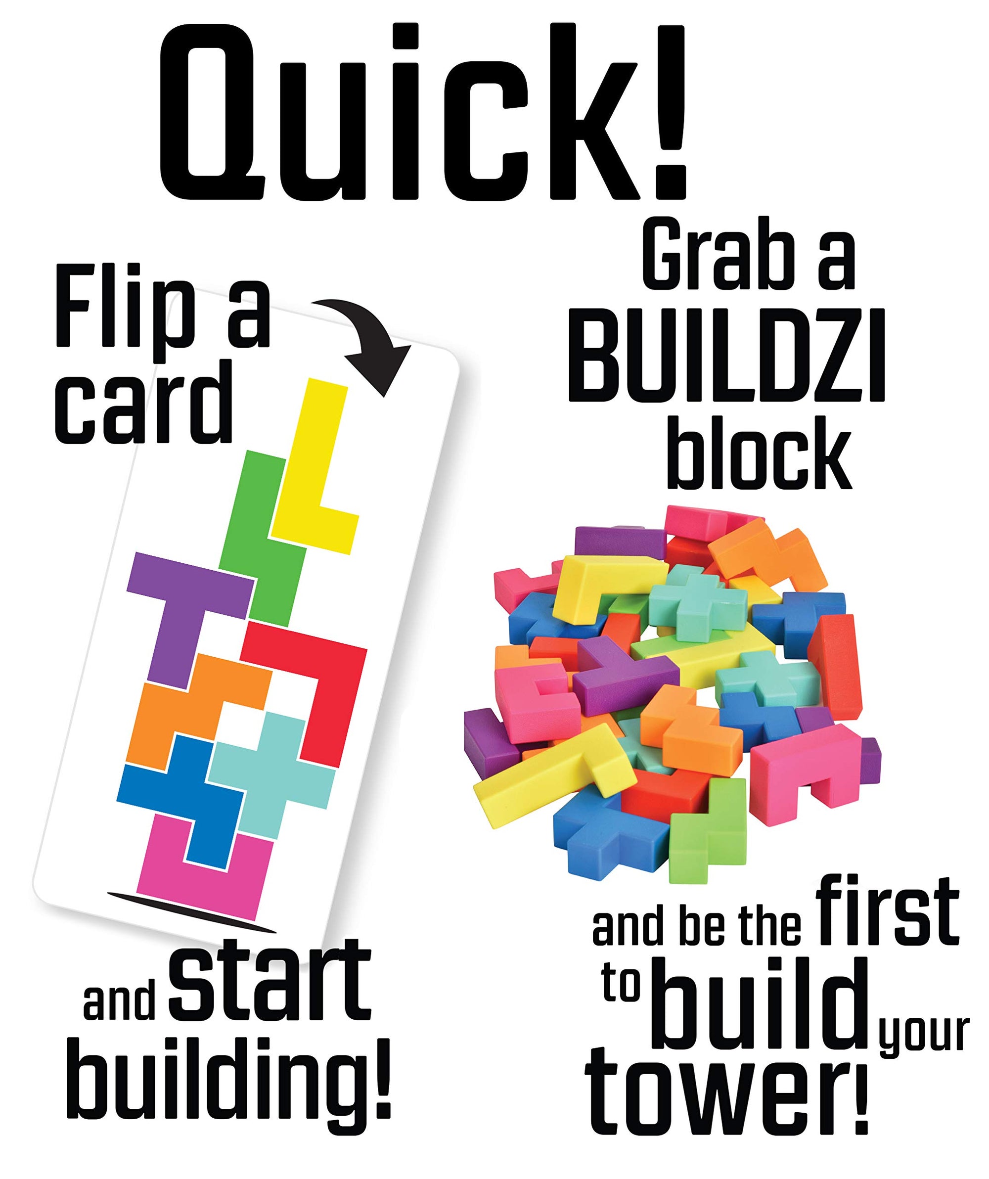 BUILDZI by TENZI - The Fast Stacking Building Block Game for The Whole Family - Kitty Hawk Kites Online Store