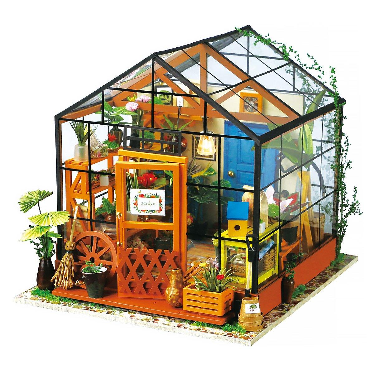 Cathy&#39;s Flower House Miniature Wooden Dollhouse - Kitty Hawk Kites Online Store