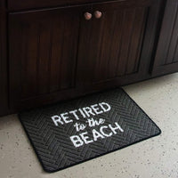 Retired To The Beach Decorative Doormat - Kitty Hawk Kites Online Store