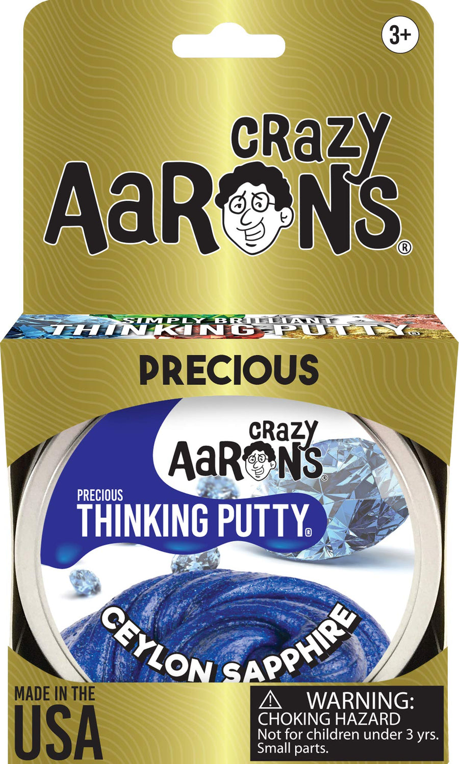 Crazy Aaron's Thinking Putty, 1.6 Ounce, Precious Gems Ceylon Sapphire