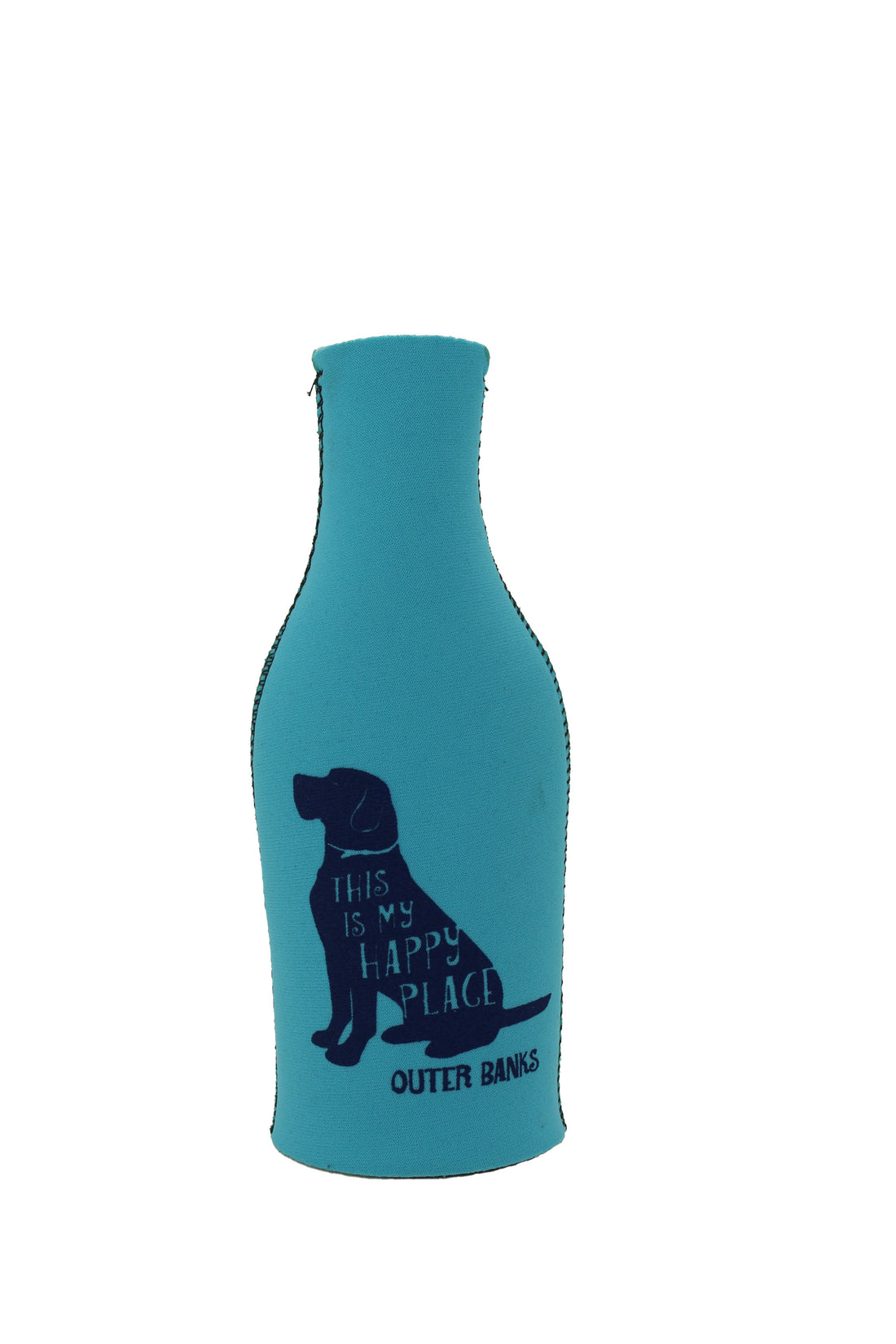 OBX Happy Place Dog Bottle Koozie
