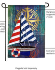 Nautical Collage Garden Linen Flag - Kitty Hawk Kites Online Store