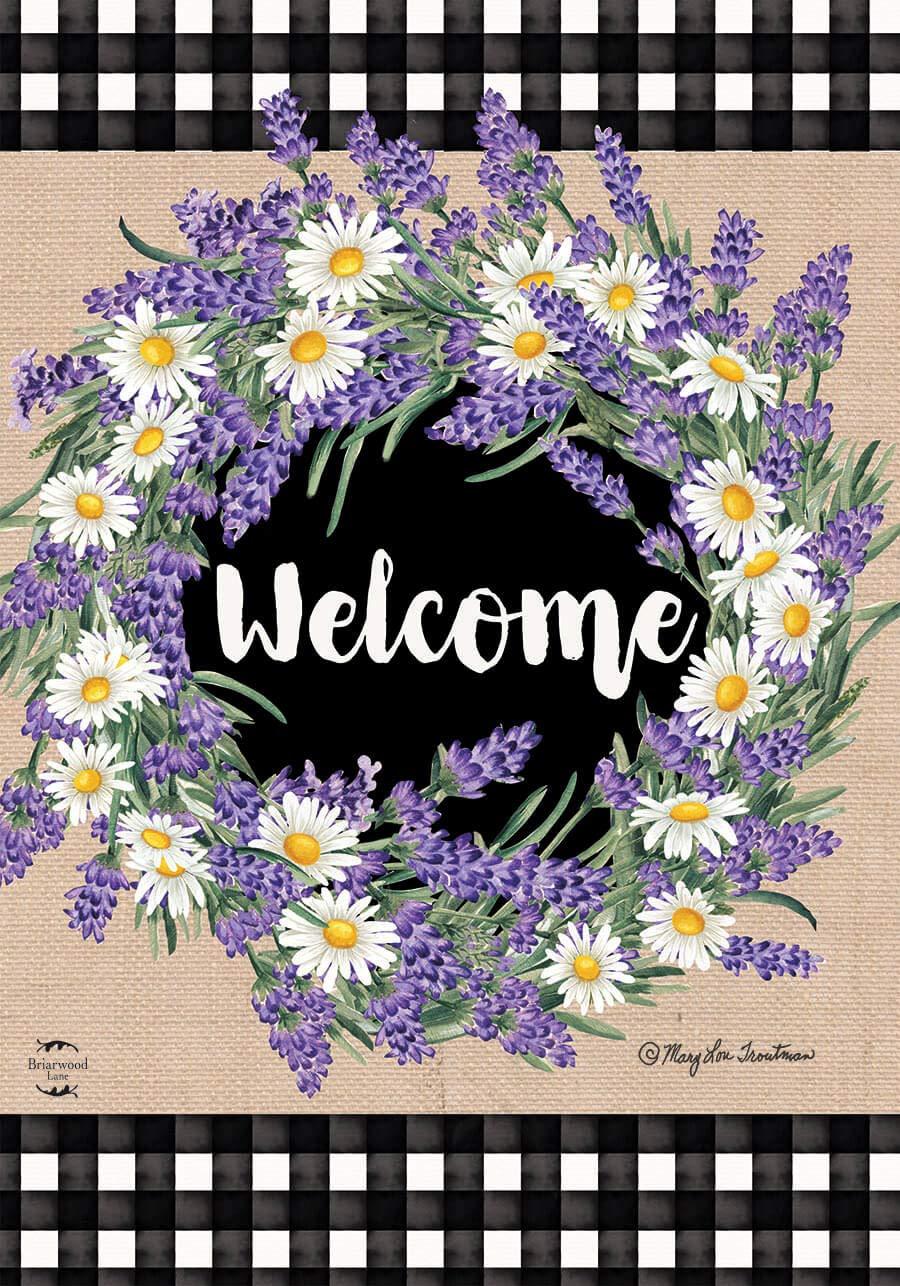 Lavender and Daisies Welcome Garden Flag - Kitty Hawk Kites Online Store