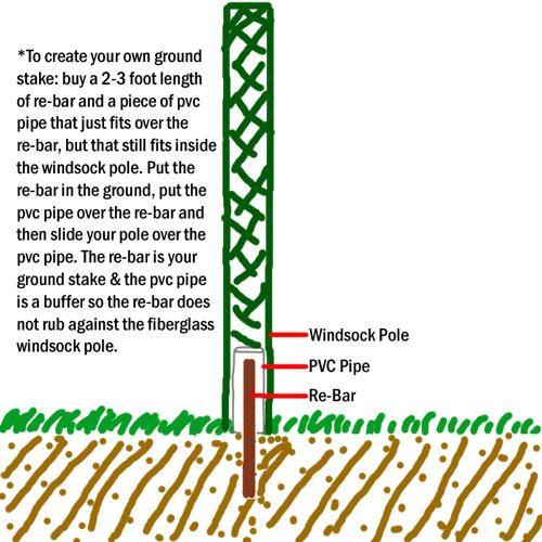 19 Foot Flexible Telescoping Windsock Pole (ds) - Kitty Hawk Kites Online Store