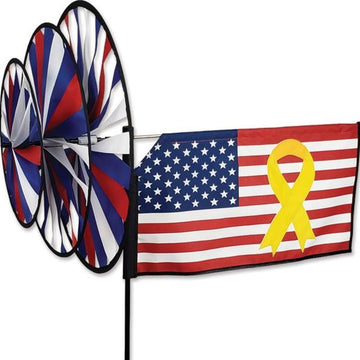 Yellow Ribbon Patriotic Triple Spinner - Kitty Hawk Kites Online Store