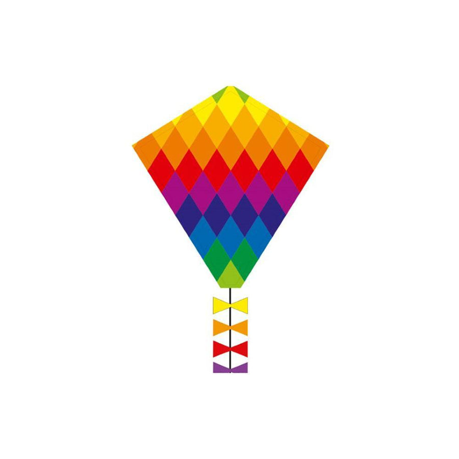 Eco Line Eddy - Rainbow Patchwork 20" Diamond Kite - Kitty Hawk Kites Online Store