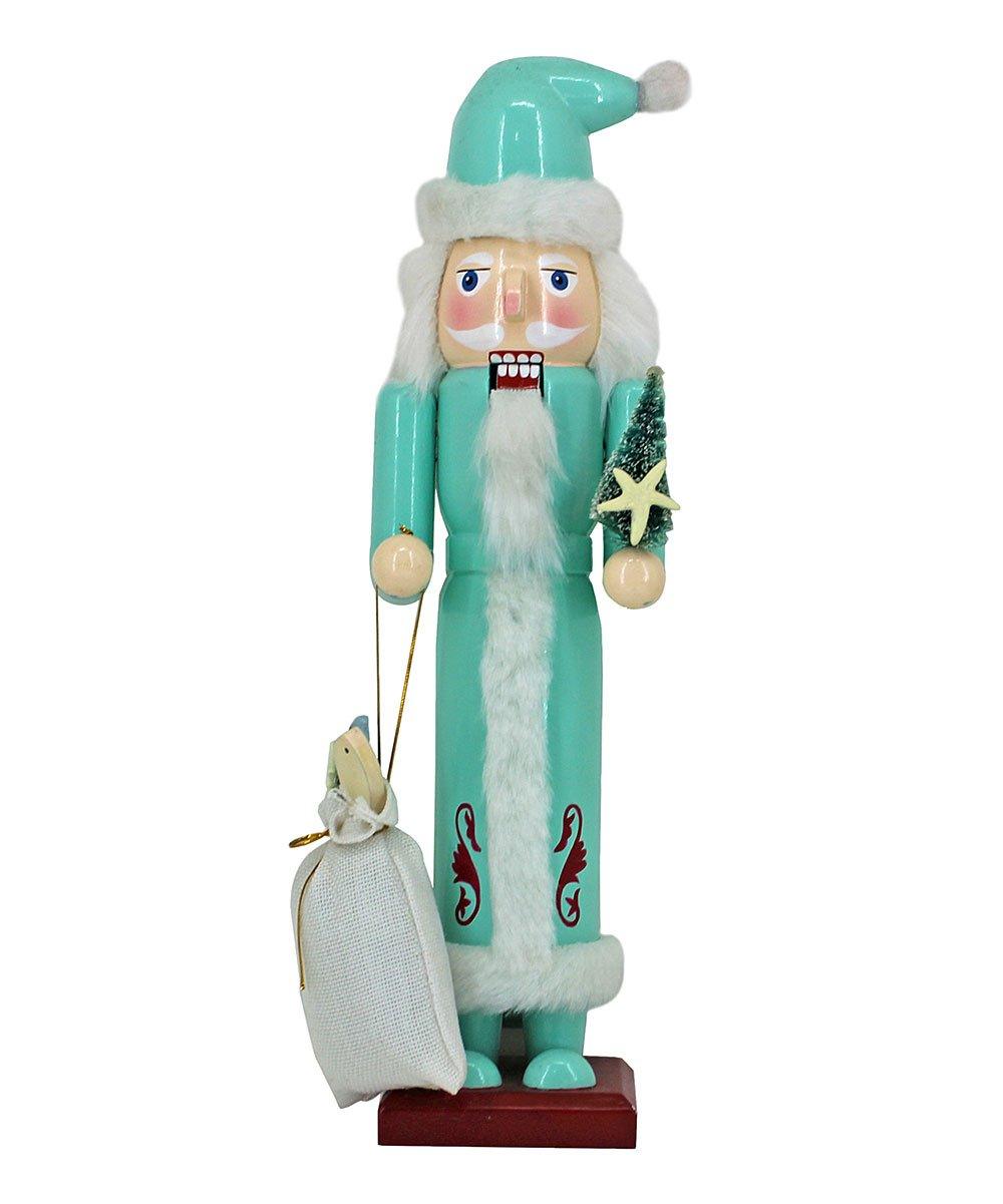 15in Santa Nutcracker with Gift Bag - Teal - Kitty Hawk Kites Online Store