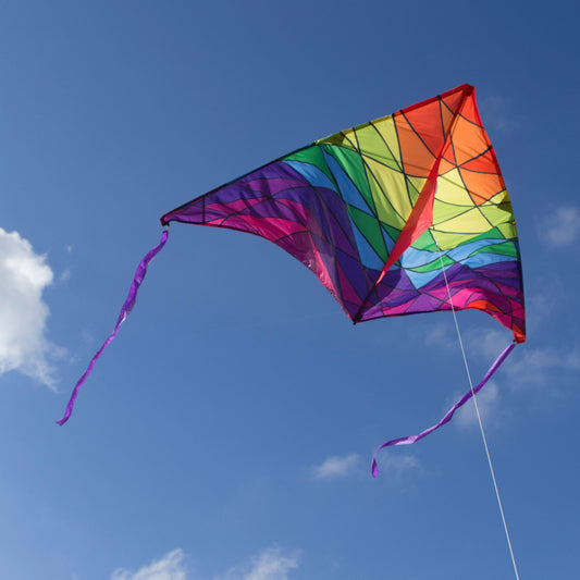 9ft Delta Kite - Rainbow Triangles - Kitty Hawk Kites Online Store